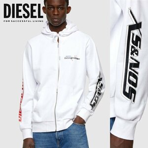 正規品/新品/未使用/Sサイズ■タグ付き/訳ありアウトレット品■定価25,300円■DIESEL ディーゼル スウェット ジップアップ パーカー N482