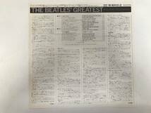 ☆LPレコード The Beatles Beatles' Greatest ザ・ビートルズ グレイテスト・ヒッツ 洋楽 ポップス ロック_画像5