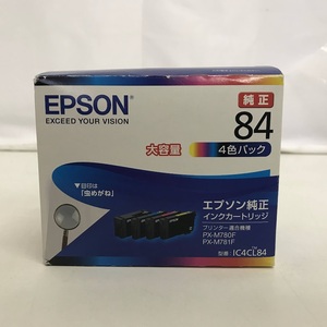 ☆新品未開封 EPSON IC4CL84 純正インクカートリッジ 大容量 4色セット ブラック シアン マゼンタ イエロー 期限切れ 虫めがね外箱のみ開封