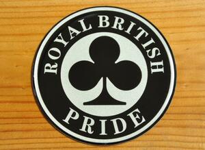 反射 磁石 マグネット ステッカー ROYAL BRITISH PRIDE クラブ クローバー vespa ベスパ ヴェスパ スクーター バイク MODS モッズ PUNK