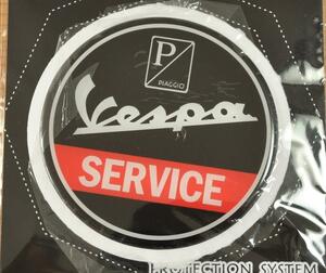 磁石ステッカー マグネット ステッカー PIAGGIO ピアジオ Vespa SERVICE ベスパ ヴェスパ 鉄スク スクーター MODS モッズ PUNK black