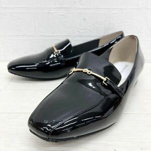 1418◎ ORiental TRaffic オリエンタルトラフィック 靴 シューズ パンプス ビット ローファー エナメル ブラック レディース37