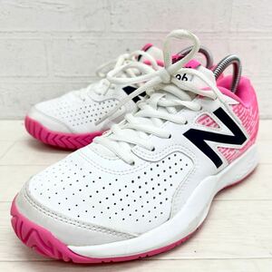 1418◎ new balance 696 ニューバランス 靴 シューズ スニーカー ローカット レースアップ ホワイト ピンク レディース23.0