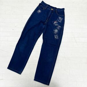 1415* H.A.SPORT HARDY AMIES Hardy Amies брюки низ брюки Denim джинсы ji- хлеб вышивка женский 72