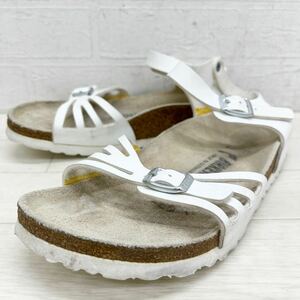 1423◎ BIRKENSTOCK ビルケンシュトック 靴 シューズ サンダル フラットソール カジュアル ホワイト レディース24.0