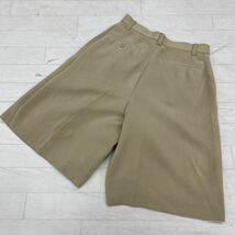 1415◎ 23区 SPORT ニジュウサンク パンツ ボトムス ズボン ショート ハーフ ワイド ガウチョ 無地 ベージュ レディース61_画像2