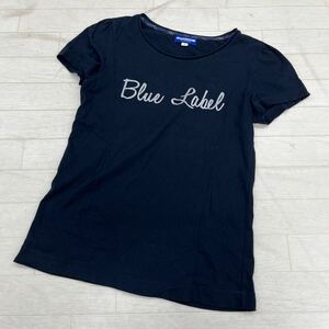 1430◎ 三陽商会 BURBERRY BLUE LABEL バーバリー ブルーレーベル トップス Tシャツ カットソー 半袖 ブラック レディース38