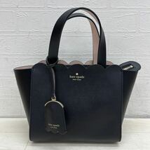 1429◎ kate spade NEW YORK ケイトスペード バッグ 鞄 ハンド ショルダー 斜めがけ 2way ブラック レディース_画像2