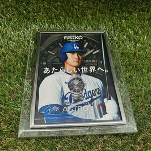 非売品　ドジャース　大谷翔平　サインプリントプロモーショングラスパネル