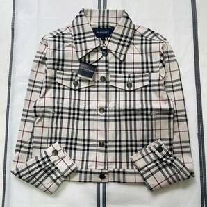 タグ付新品★大きいサイズＬ★BURBERRY LONDON★春～初夏の羽織り★デニムジャケットコート 総ノバチェック ショート バーバリーロンドンの画像2