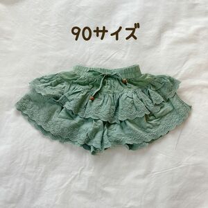 90サイズ　レースフリル　ショートパンツ　女の子ショートパンツ　ベビーパンツ 女の子 ショートパンツ スカパン