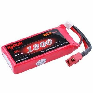 Kypom K6 7.4V 1300mAh 35C70C リポ バッテリー★ホビーショップ青空