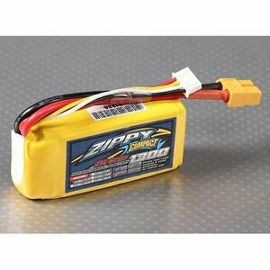 Compact 11.1V 1300mAh 25C35C ZIPPY リポリチウムポリマーバッテリー★ホビーショップ青空★