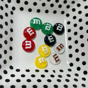 ネイルパーツ　m&m'sチョコ風　10個セット