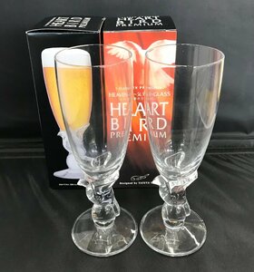 【未使用品】石井竜也 オリジナルビアグラス HEAVEN～気分～GLASS HEART BIRD PREMIUM 2点セット セブンイレブン 景品 [1] (管：059102) 60