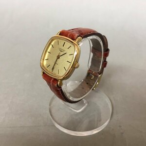 【中古品B】LONGINES(ロンジン) 腕時計 110 SWISS 6455 ゴールド文字盤 レザーバンド(THE CLOCK HOUSE) クォーツ ※本体のみ（063106)