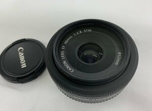 【中古品】Canon キャノン LENS EF 40mm 1:2:8 STM MACRO 0.3m/0.98ft パンケーキレンズ　(管理番号：060109）