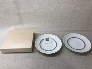 【未使用】Noritake ノリタケ　CERO　26cmペアプレート　箱に汚れあり（管理番号：049102）