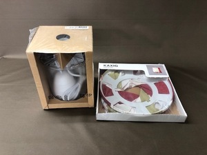 【新品】IKEA　蛍光灯シーリングライト　KAXIG　蛍光灯カバー付　（管理番号：049110）100