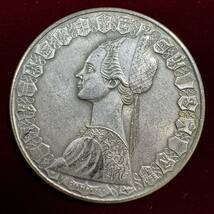イタリア コロンブスの船 硬貨 古銭 1958年 19個の盾 ルネサンス ドレス リラ コイン 銀貨 外国古銭 海外硬貨 _画像2