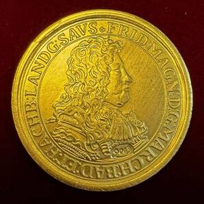 ドイツ 硬貨 古銭 クラフト 1681年 マーク 記念コイン ライオン 城 イノシシ クラウン コイン 金貨 海外硬貨 の画像2