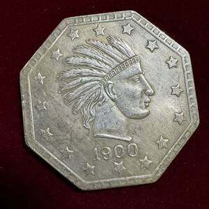 アメリカ 硬貨 古銭 インディアン人像 1900年 イーグル リバティ 八角形 ドル 記念幣 コイン 銀貨 外国古銭 海外硬貨