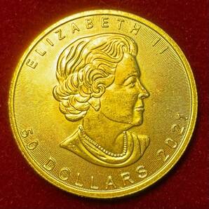 カナダ 英連邦 2021年 硬貨 古銭 エリザベス2世 メープル サトウカエデ 国章 記念幣 コイン 外国古銭 海外硬貨の画像2