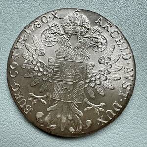銀貨保証 硬貨 オーストリア 1780年 神聖ローマ皇后 オーストリア女大公 マリア・テレジア ハプスブルク家 銀貨 古銭