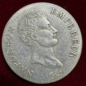 フランス ナポレオン1世 硬貨 古銭 1806年 オリーブの枝 クラウン 2フラン コイン 銀貨 外国古銭 海外硬貨