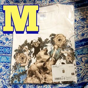 大哺乳類展3 ギュスターヴ シロナガスクジラの心臓 Tシャツ Mサイズ ヒグチユウコ 白 ホワイト 男女兼用 鯨 国立科学博物館