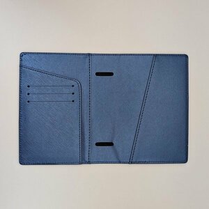 PU leather made passport cover ( blue )* passport ... ticket storage . convenient compact cover 