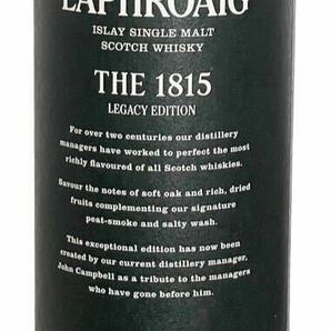【未開栓】LAPHROAIG ラフロイグ THE1815 LEGACY EDITION レガシー エディション 700ml 48％ アイラ島 スコッチウイスキー ケース付の画像9