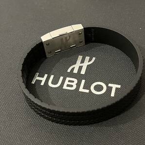 美品☆ HUBLOT ブレスレット アクセサリー ブラック ウブロ ラバー × ステンレススチールの画像2