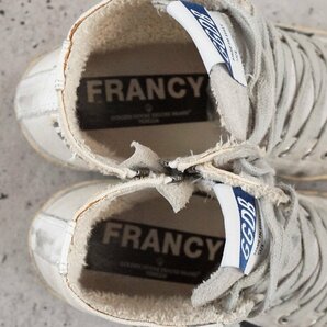 22.5cm GOLDEN GOOSE ゴールデングース FRANCY ハイカット スニーカー ホワイト キャンバス/レザー サイズ35 約22.5ｃｍの画像8