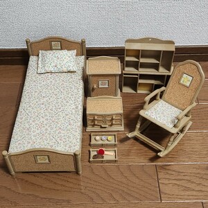  rare Takara Jenny Chan Country furniture set TAKARA JAPAN 1986 bed rocking chair closet Takara retro Licca-chan 