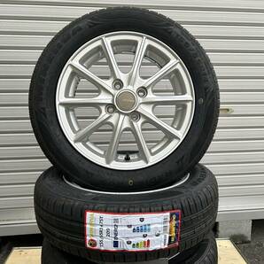 未使用タイヤ エコフォルム 14インチ 中古アルミ ミネルバ 155/65R14 4本セット N-BOX スズキ ダイハツ ホンダ 夏タイヤ サマーの画像1