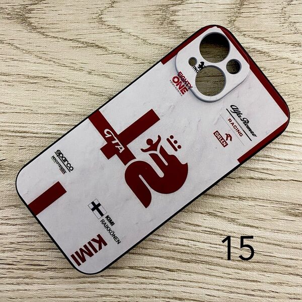 キミ・ライコネン レーシング スーツ iPhone 15 ケース F1 アルファロメオ