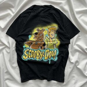 SCOOBY DOO プリントTシャツ US古着 半袖 黒 ブラック プリント 綿 コットン Mサイズ 送料込