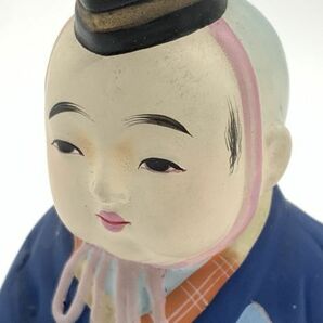 【古玩具】土人形 博多人形 玉屋 『三番叟』 14cm  コレクター放出/伝統工芸品/郷土玩具/縁起もの 定形外可 O0305Dの画像4