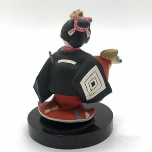 【古玩具】土人形 博多人形 玉屋 『女暫』 12cm  コレクター放出/伝統工芸品/郷土玩具/縁起もの 定形外可 O0305Dの画像5