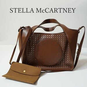 ステラマッカートニー STELLA McCARTNEY 2020年秋冬 デザイン クロスボディ トートバッグ レース 513860 W8767 シナモン 240406-54