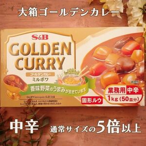 【1㎏】業務用ゴールデンカレー　中辛　大箱