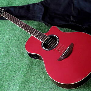 即決 YAMAHA APX500Ⅱ 軽量エレアコギター 良音チューナー搭載ヤマハ製エレクトリックアコースティックギター 赤色 新品アコギ用ケース付属の画像1
