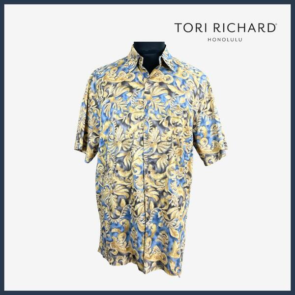 【USA製】TORI RICHARD トリリチャード 総柄 アロハシャツ ハワイ