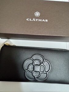 箱付き　新品　CLATHAS クレイサス　長財布　カメリア　黒