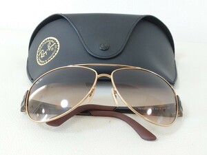 美品 レイバン サングラス RB3467 ティアドロップ ゴールド 001/13 イタリア製 Ray-Ban