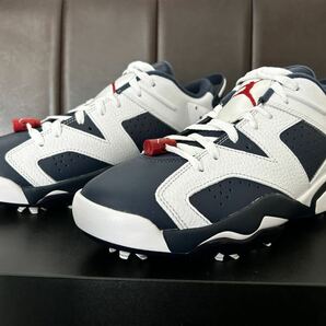 Nike Air Jordan 6 Retro Low Golf White/Varsity Red/Midnight Navy 27.5cm DV1376-101の画像1