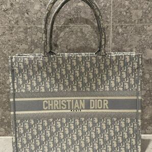 1円スタート★Christian Dior★ クリスチャンディオール ブックトート ハンドバッグ トートバッグ オブリーク柄 ラージの画像1