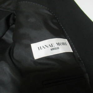 80S90Sヴィンテージ ハナエモリモンスーレHANAE MORI MONSIEUR ダブルブレザージャケット黒A6の画像5