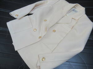 80S90 -х годов винтаж Ivisan Laurent Gold Togen Wool Double Blazer Jacket White M